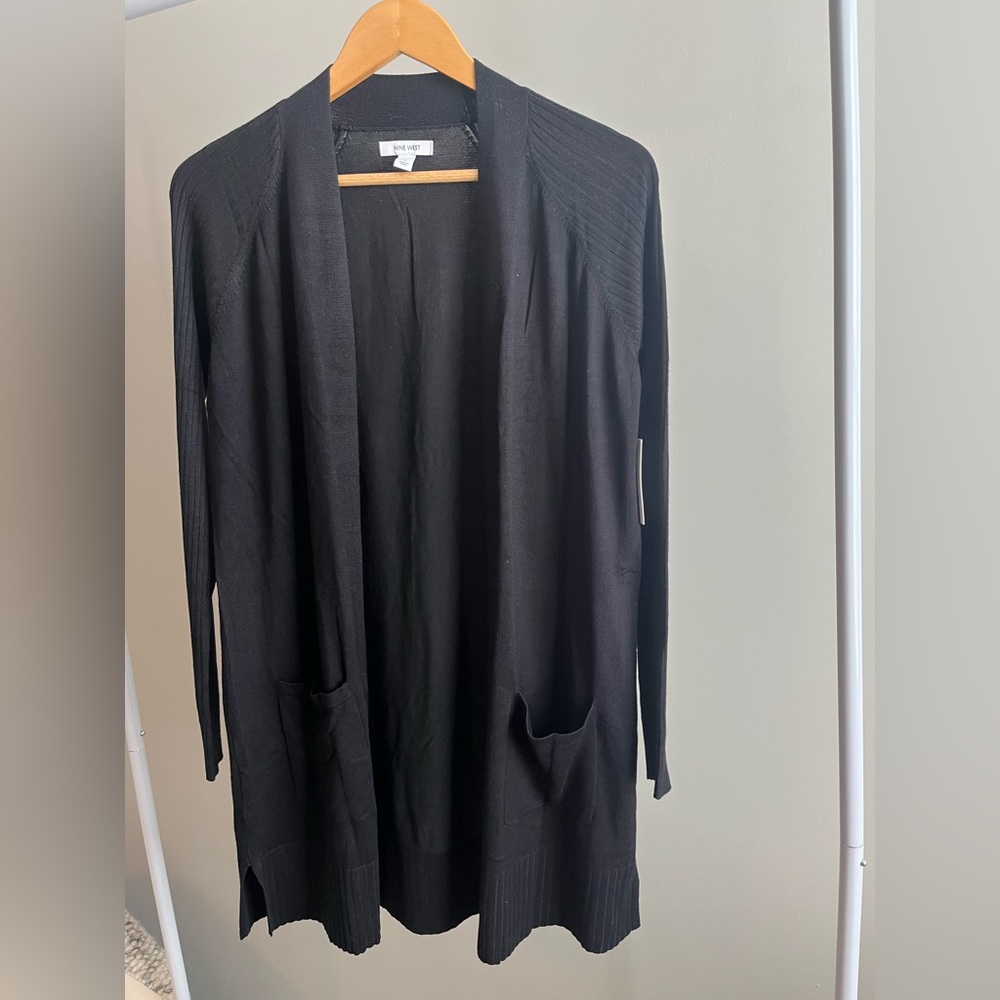 Nine West ribbed open cardigan with tags